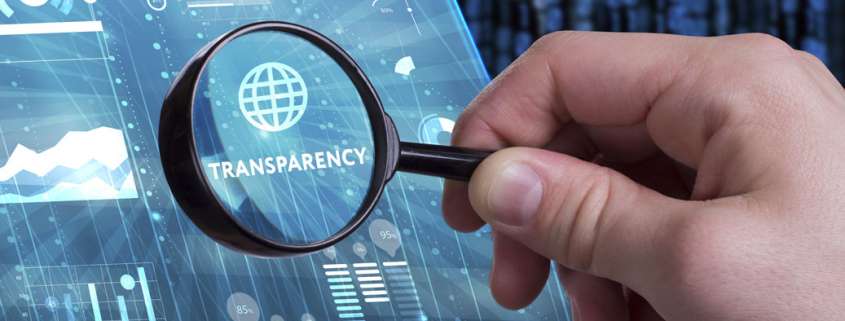 Blauer Hintergrund Lupe Transparency