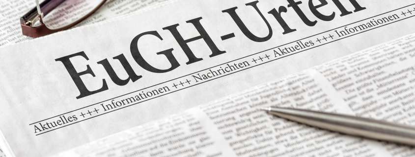 Zeitung mit Schlagzeile EUGH Urteil